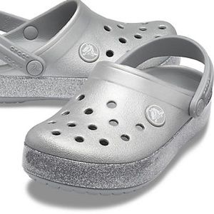 Crocs Silver Glitter Band Clog